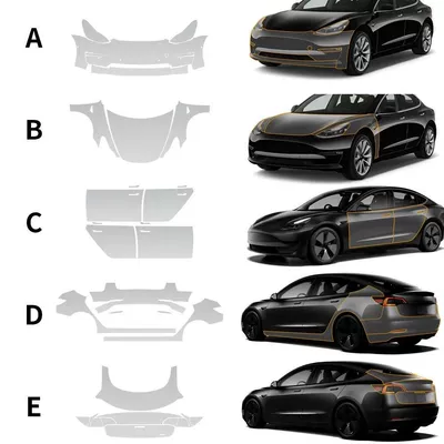 Car paint protective film: New Version Model Y/3 Pickup - 19-23-model3-full-car-imported-tpu-transparent-film