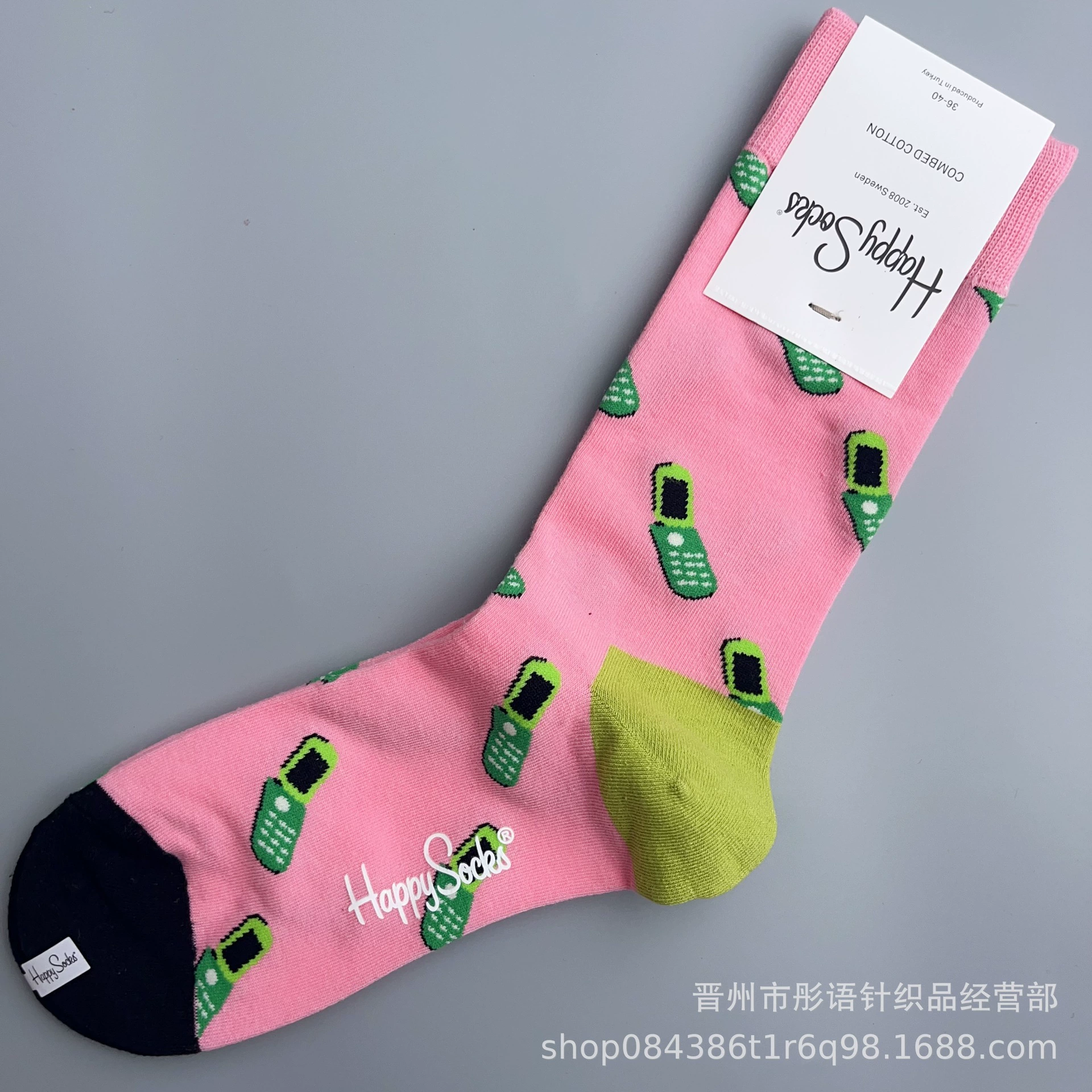 Чулки Happysocks женские скандинавские модные хлопковые гольфы средней высоты женские классические универсальные четыре сезона с животными