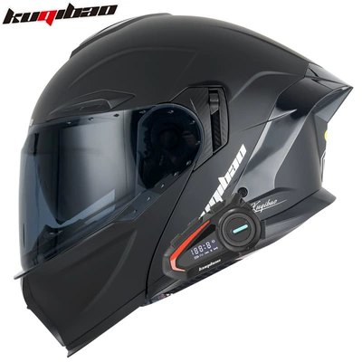 Motosiklet kaskı (dəbilqə) – 3C Certified Full-Face Helmet - matt-black-with-k20-bluetooth-with-black-film-m