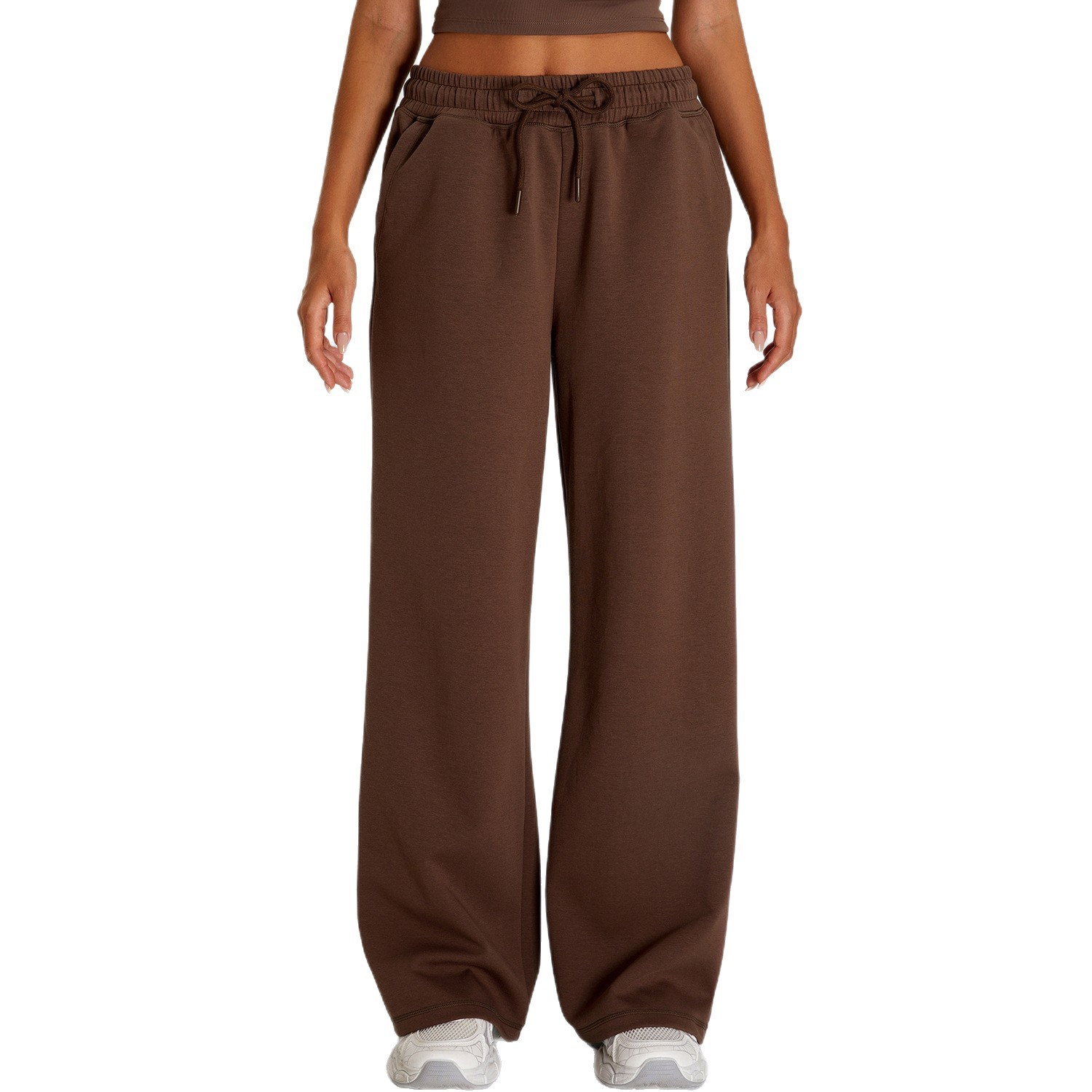 Pantalones deportivos delgados y ligeros transfronterizos, pantalones anchos casuales sueltos, pantalones de fitness con cordón elástico para deportes al aire libre para mujer