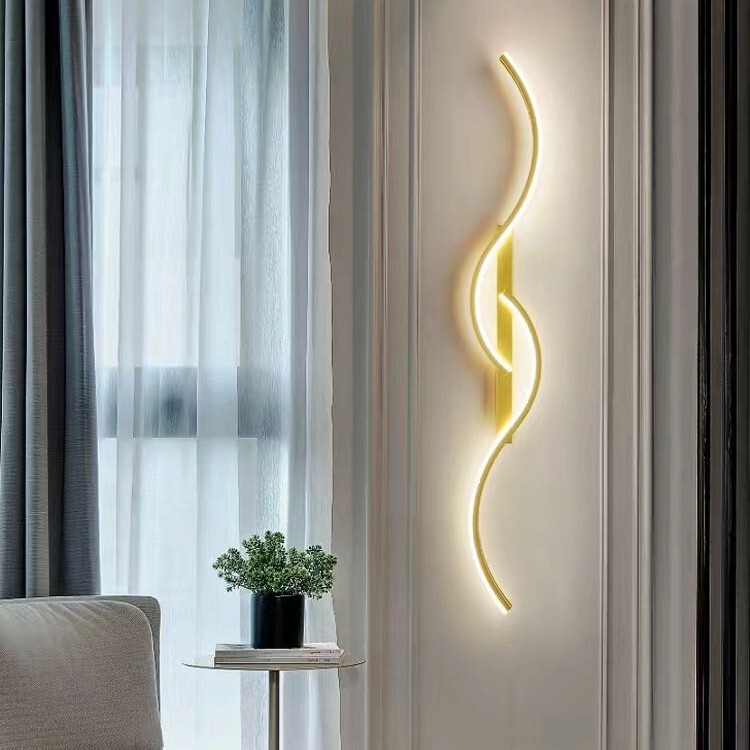 Minimalist Light Luxury Wall Lamp Bedroom Bedside Lamp Modern Minimalist Living Room Background Wall Grille Wall Lamp Aisle Corridor Lamps