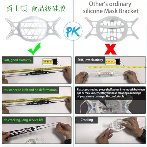 New disposable stand 3D three-dimensional silicone lined inner support pad anti-suffocating breathable non-stick lipstick support stand