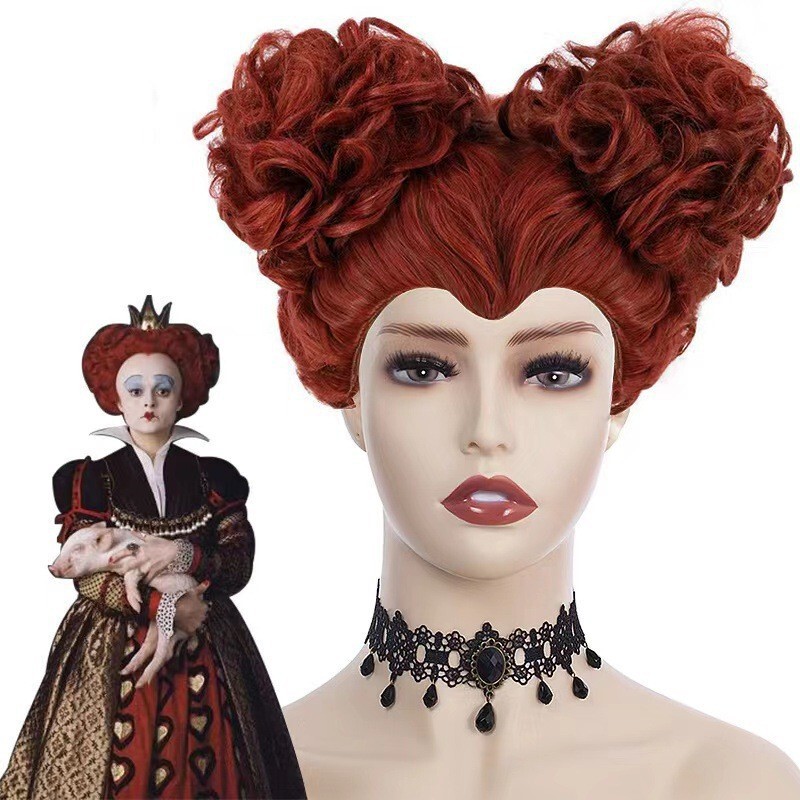 European and American Cross-Border Wig Father Body-8Jun Witch Is Crazy Winifred Wig Red Queen Cos Wig