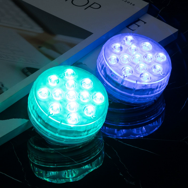 مصباح إضاءة تحت الماء بإضاءة LED ملونة بواقع 13 ألوان مع تحكم، غواص، إضاءة حجيرة البركة، ضوء RGB للأجواء، مضاد للماء