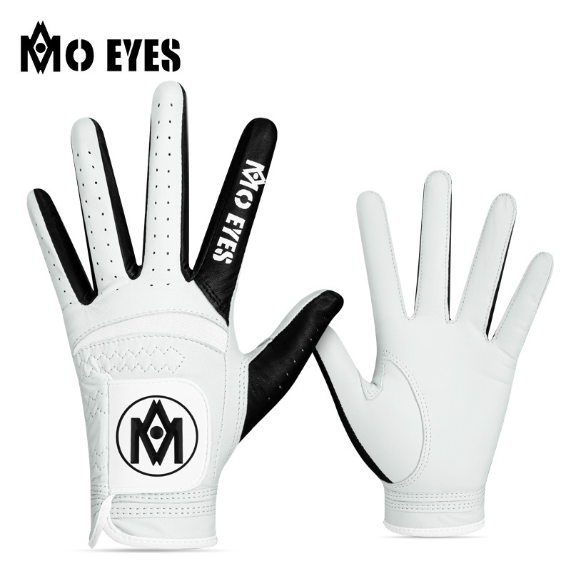 Găng tay golf da cừu thật MO EYES chống trượt Velcro thoáng khí — Cỡ 20