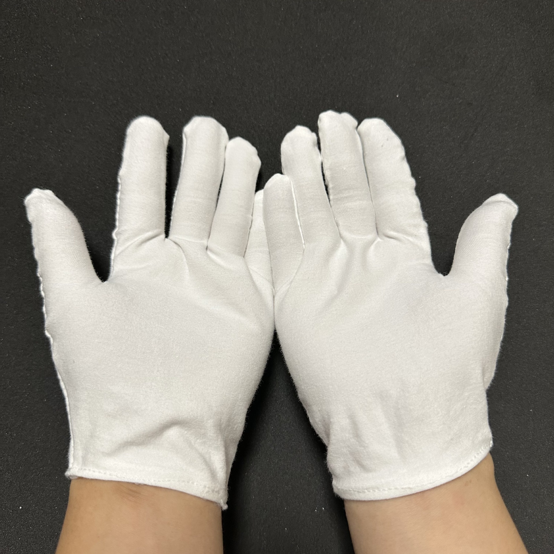 Guantes blancos de seguro laboral, inspección gruesa, juego literario, etiqueta, trabajo, cuentas, jersey de algodón puro, guantes de algodón de jardinería de calidad