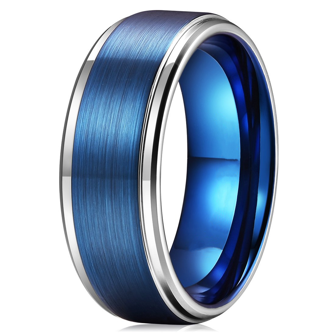 matte two-tone fashionable ring stainless steel