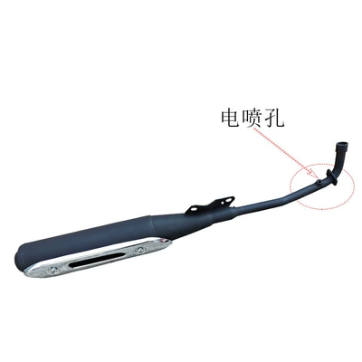 Suitable for Various Curved Beam Motorcycle exhaust pipe - 110-double-hole-paint-efi