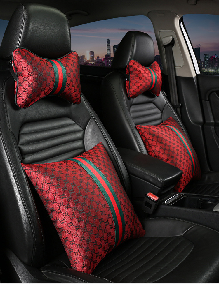 Cross-border e-commerce new headrest lumbar four-piece car headrest neck pillow cervical pillow headrest lumbar generation hair