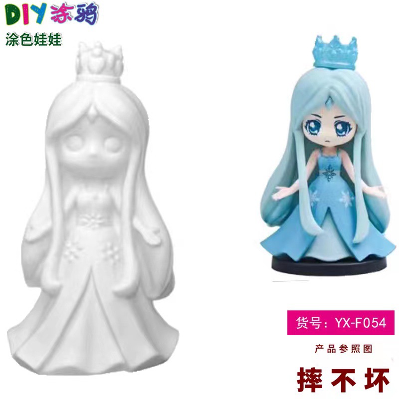 Large-sized Vinyl Doll Coloring DIY Toy – Non-Gypsum Doll Blank for Street Vending, Wholesale, and Customizable Colorable Piggy Bank