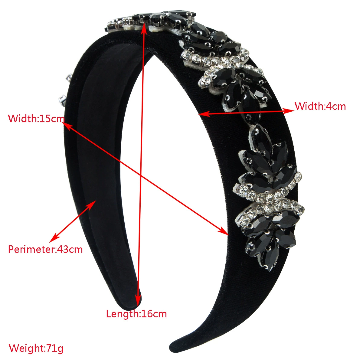 Ретро дрилл, ободок, элегантный аксессуар для волос, Южная Корея, инкрустированный камнями, цветочный, стиль лёгкая роскошь, интернет-звезда