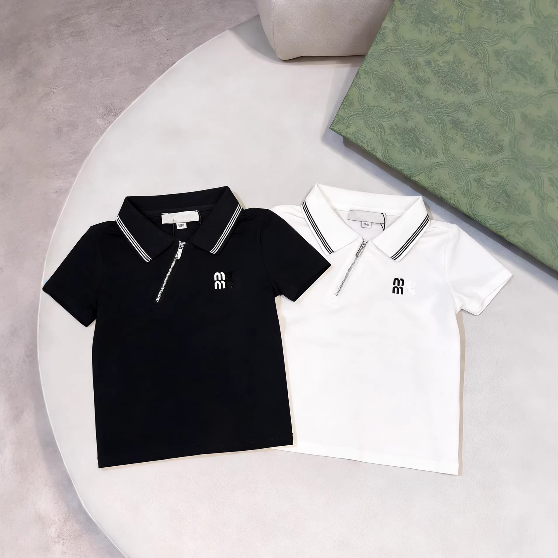 2026 Summer New Children's Short-Sleeve Polo Shirt, Pure Cotton, Breathable and Sweat-Absorbent, Class A Children's Clothing, Girls' T-Shirt