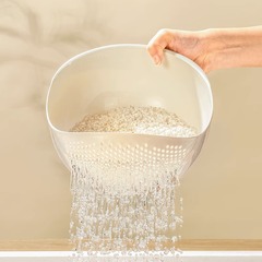 淘米神器洗米筛盆不漏米厨房家用特大洗水果菜盆沥水篮漏网篮防漏