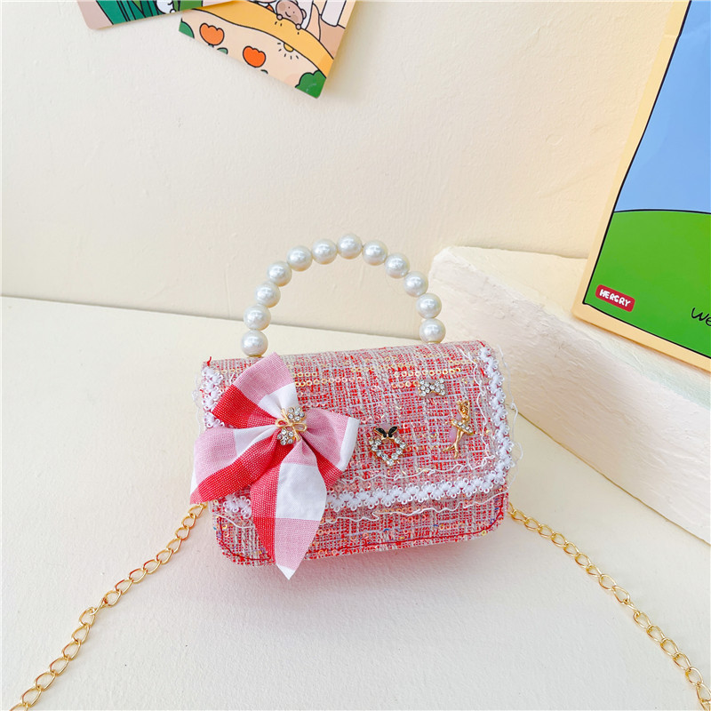 Bolso de hombro de los niños nuevo comercio exterior al por mayor bolso de La Perla de las niñas moda coreana pequeña princesa lentejuelas bolsa de mensajero