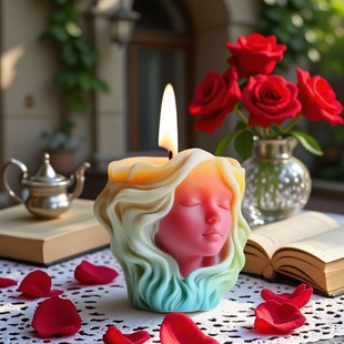 Lexin Long-Haired Girl Plaster Flower Pot Green Plant Succulent Plant Desktop Decoration Simple Pen Holder Home Creative Simple