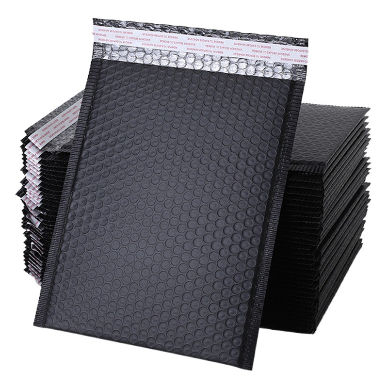 Bolso de burbuja al por mayor de película coextruida negra engrosada bolso de burbuja a prueba de golpes bolso de sobre de burbuja mate bolso expreso bolsa de embalaje