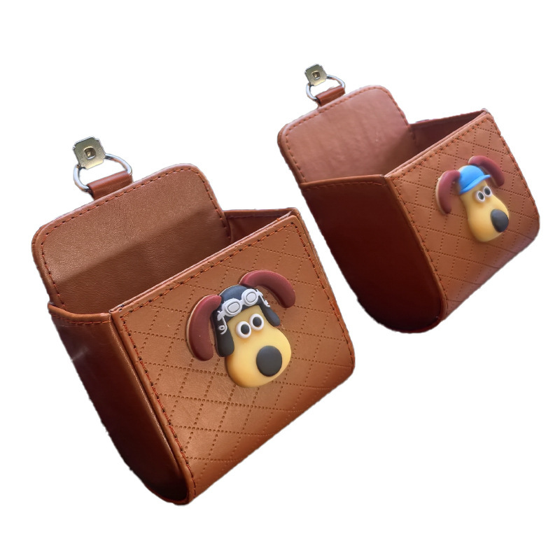 Bolsa de almacenamiento de salida de aire del automóvil Bolsa colgante del teléfono móvil Caja de almacenamiento de artículos diversos del automóvil creativo Almacenamiento colgante Xiaohongshu mismo estilo