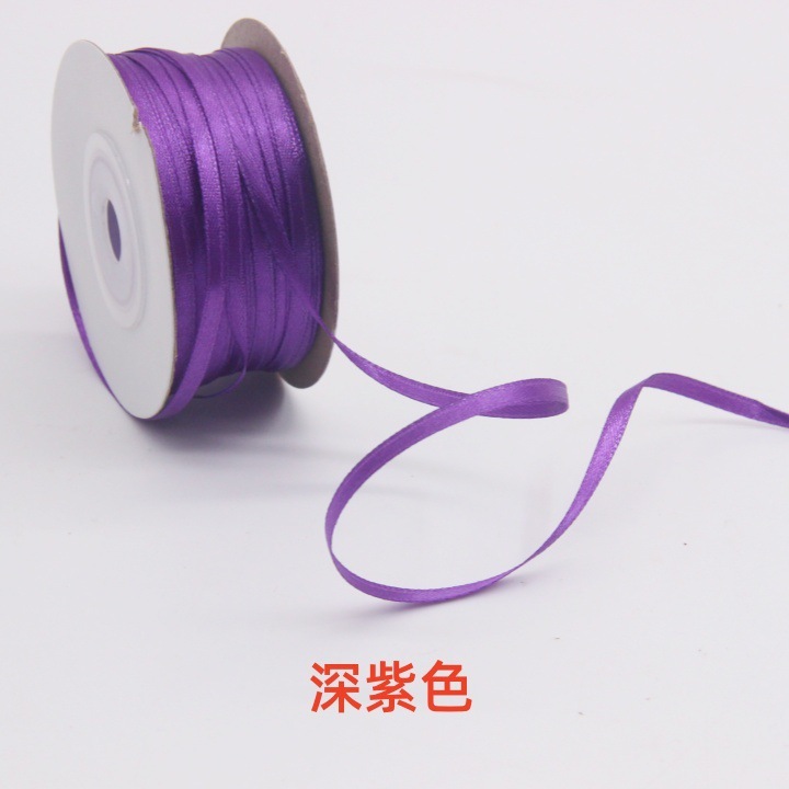 リボン3mm巻50ヤードribbonクロスボーダーdiy生花結束両面リボンしおりバルーンリボン|undefined