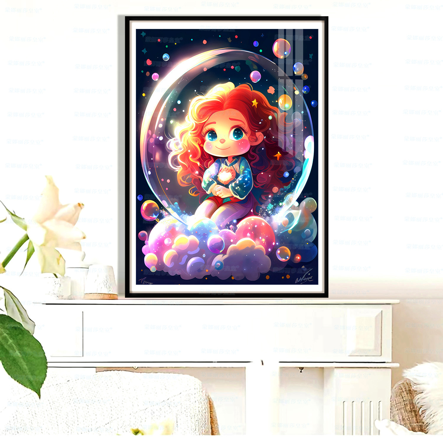 Monalisa Royal punto de cruz burbuja chica nueva historieta Linda pequeña pintura decorativa moderna de dibujos animados image 4