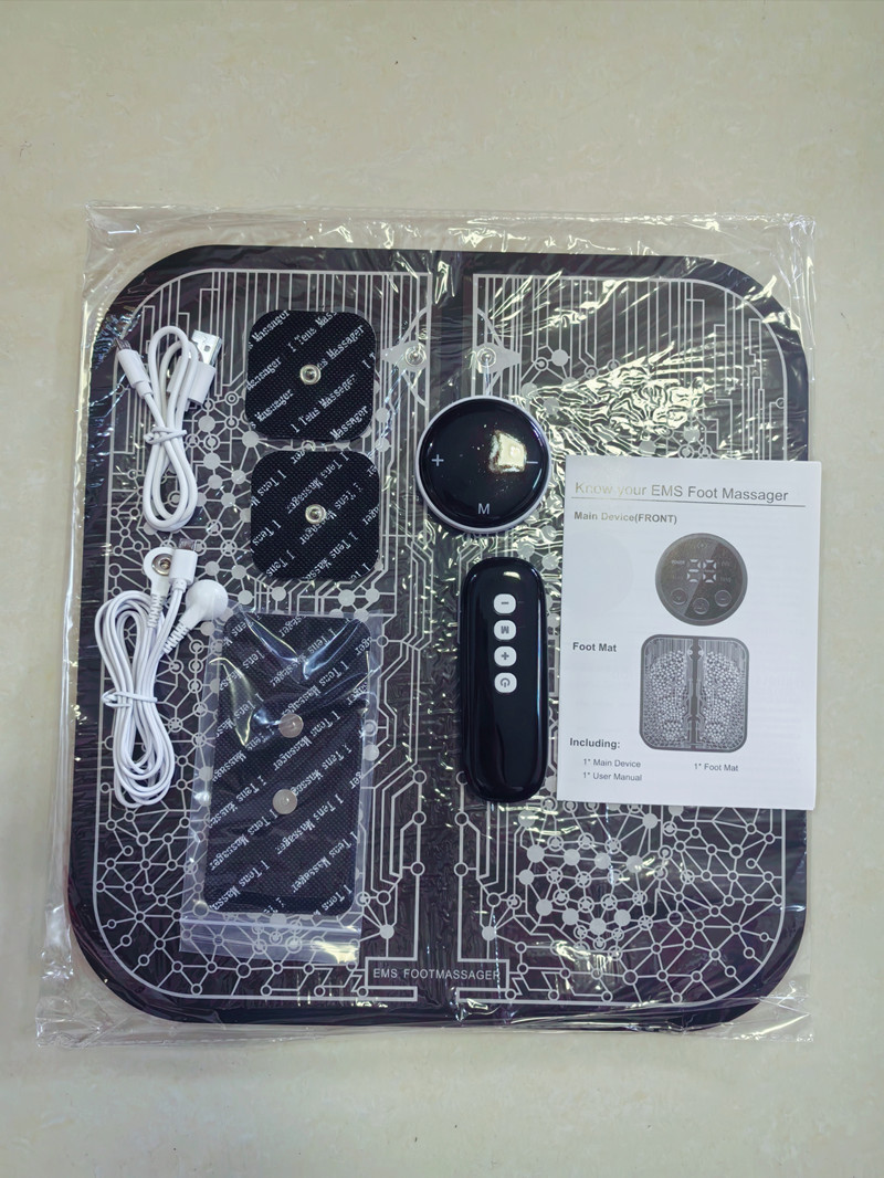 Almohadilla inteligente transfronteriza para masaje de pies, masajeador de pies por pulsos, máquina de terapia EMS para belleza de piernas y pies, masajeador de suela de pie
