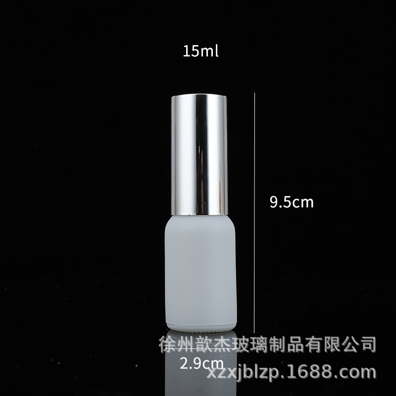 Botella de aceite esencial blanca helada blanca 10ml-100mL botella de la prensa botella de la botella del espray