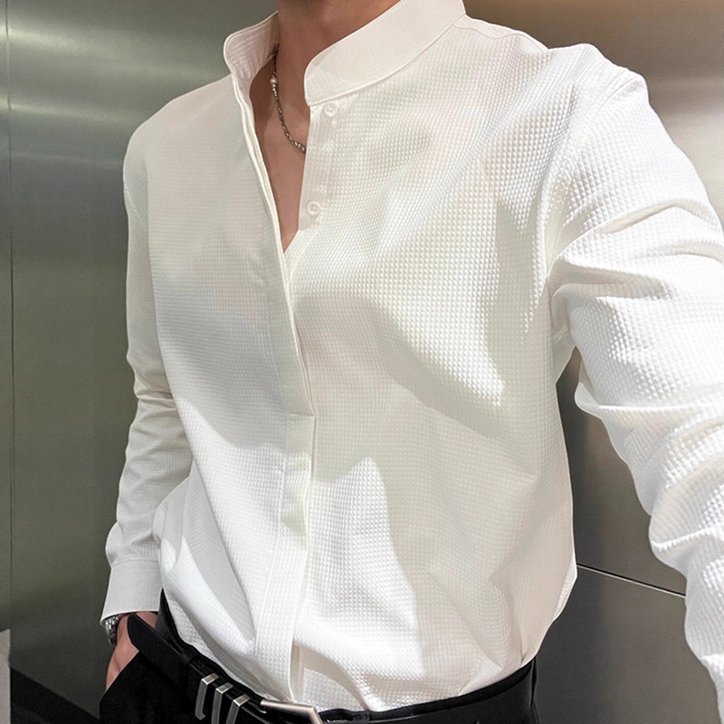 Men's Autumn Casual Shirt with a Mature Style, New Chinese Long-Sleeve Shirt, Versatile High-Quality Formal White Shirt Men's Autumn Casual Shirt with a Mature Style, New Chinese Long-Sleeve Shirt, Versatile High-Quality Formal White Shirt