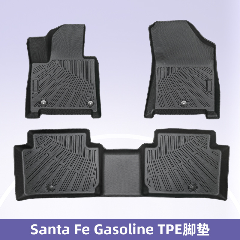 Aplicable a Corea del Sur 24 modelos modernos Santa Fe Gasolina 5 asientos 3D todo el tiempo material TPE almohadilla