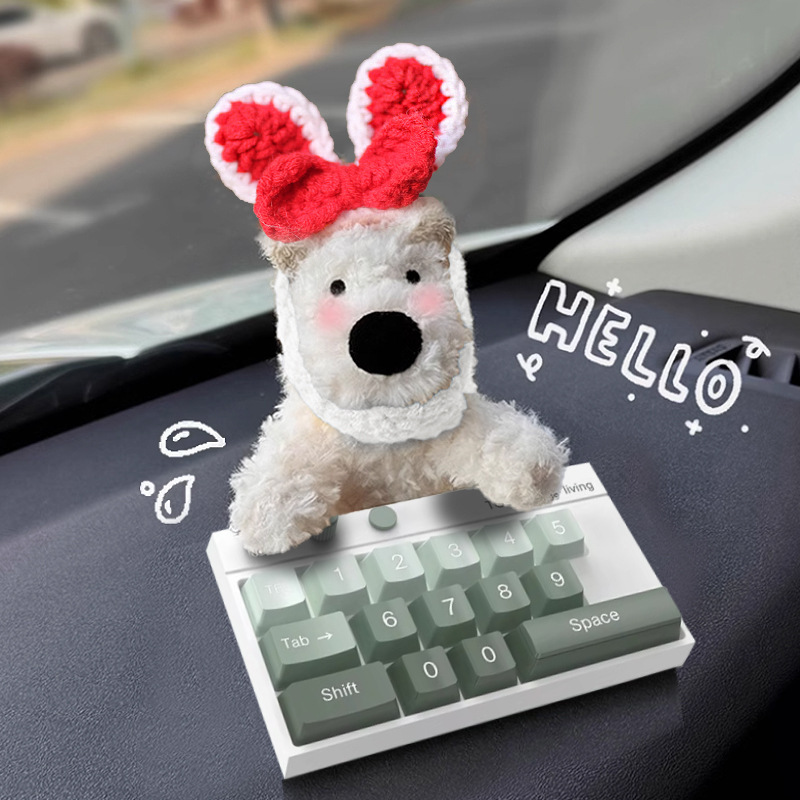 Tarjeta de estacionamiento temporal del automóvil lindo West Highland Puppy Keyboard Teléfono del automóvil Número de matrícula Decoración del automóvil Mover el automóvil