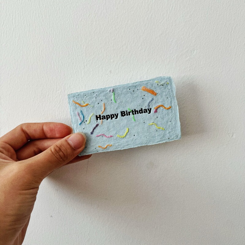 カキーシン工場の紙毛糸種子誕生日カード祝福カード小物創意ギフト|undefined