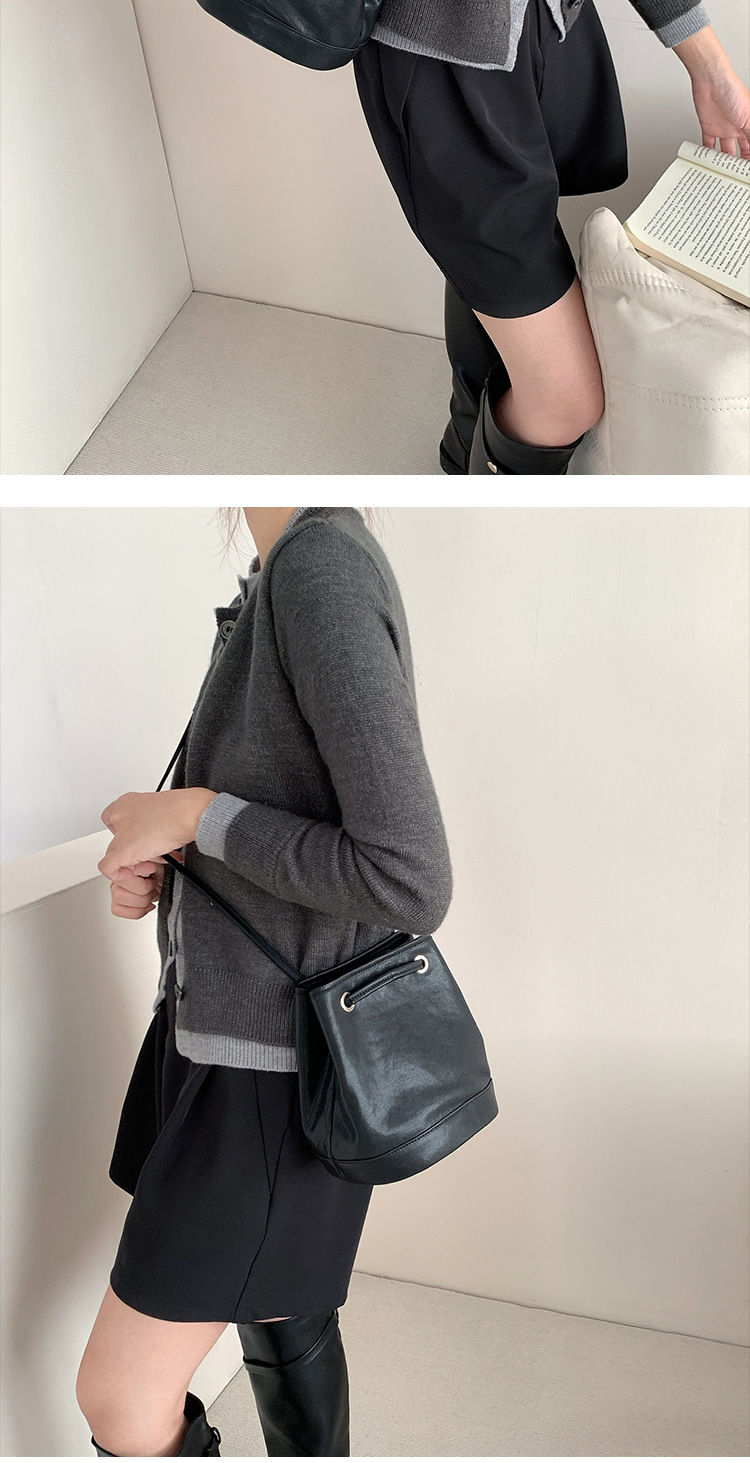 Wind crossbody bucket for women 2024 new single shoulder tote bag, niche high-end feeling, vegetable tanned cowhide_voghion.com