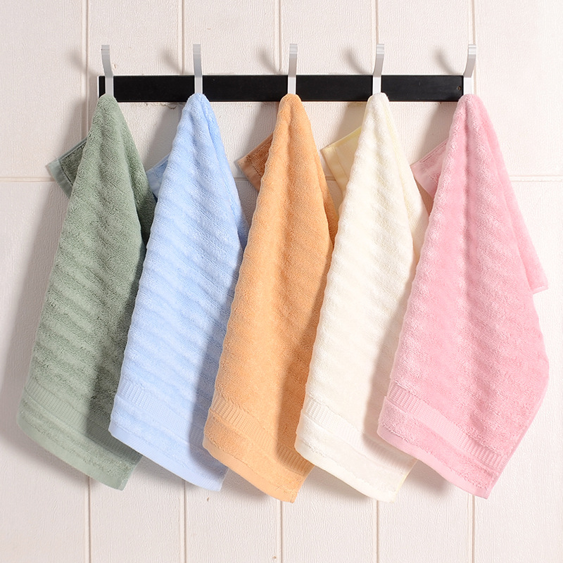 Reclaimed cellulose fiber wave bamboo fiber children's towel infant small towel 60g high and low hair 25*50cm 
