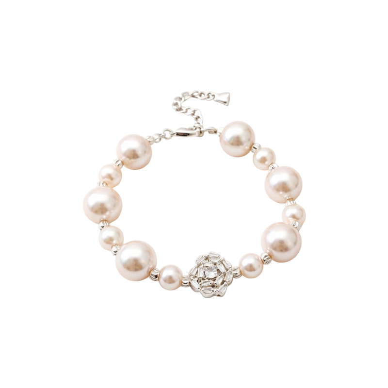 Pulsera de perlas de piedra de diamante ligera de lujo nicho de alto nivel pulsera temperamento de moda al por mayor joyas de mano image 6