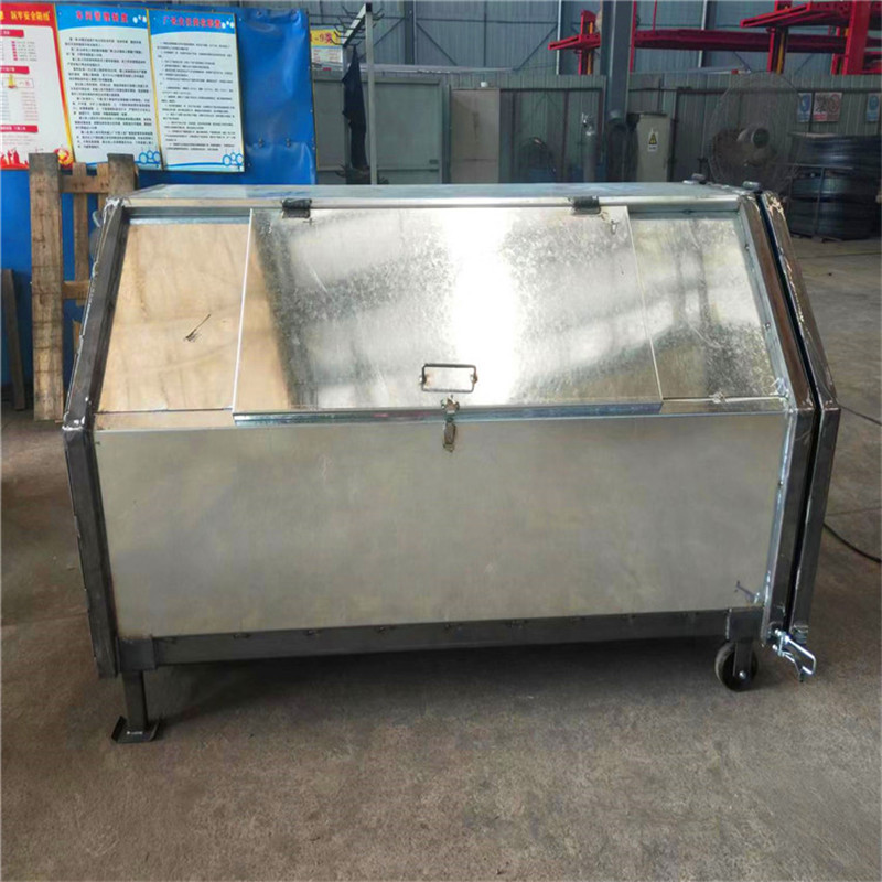 3方镀锌垃圾箱小区环卫垃圾桶大容量挂车式大型户外中转垃圾转运