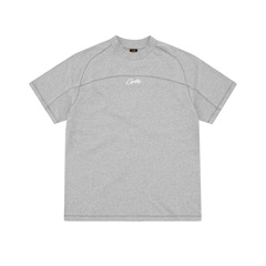 高品質 HMP ヘビーヘンプコットン英国ヒップホップストリート刺繍半袖 Tシャツメンズトレンディなブランドルーズラウンドネック Tシャツ