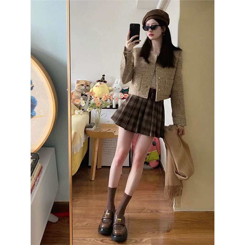 Короткая осенняя куртка, в стиле Chanel, для подростков