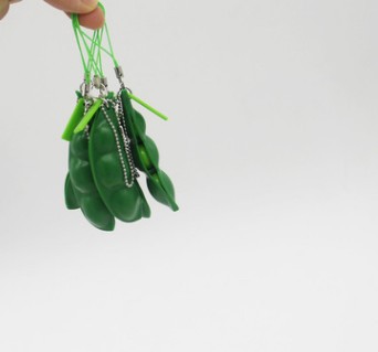 Edamame Clip Key Chain Key Chain Mobile Phone Pendant Squeeze Vent Toy