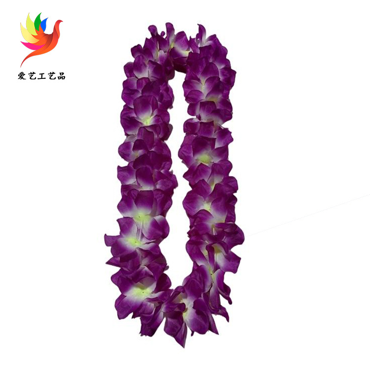 11 cm 30 pares de guirnaldas de cuatro esquinas grandes fiesta de fiesta con cuello, tela de poliéster, pétalos de simulación, guirnalda