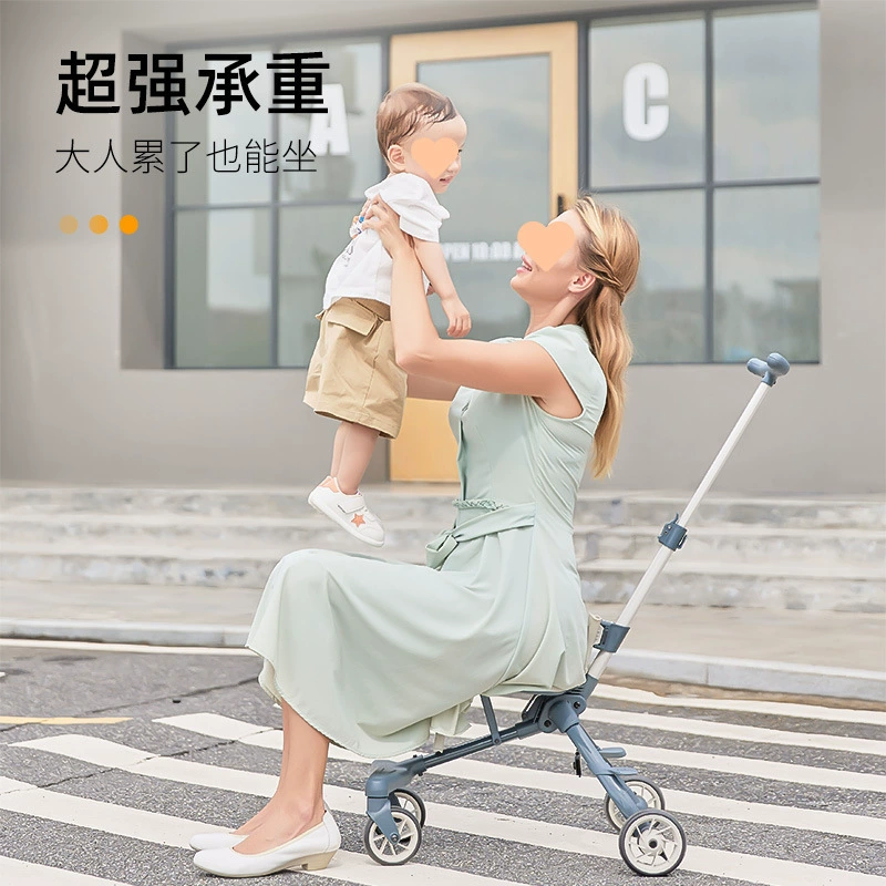 Handheld small folding children's walk stroller to go out