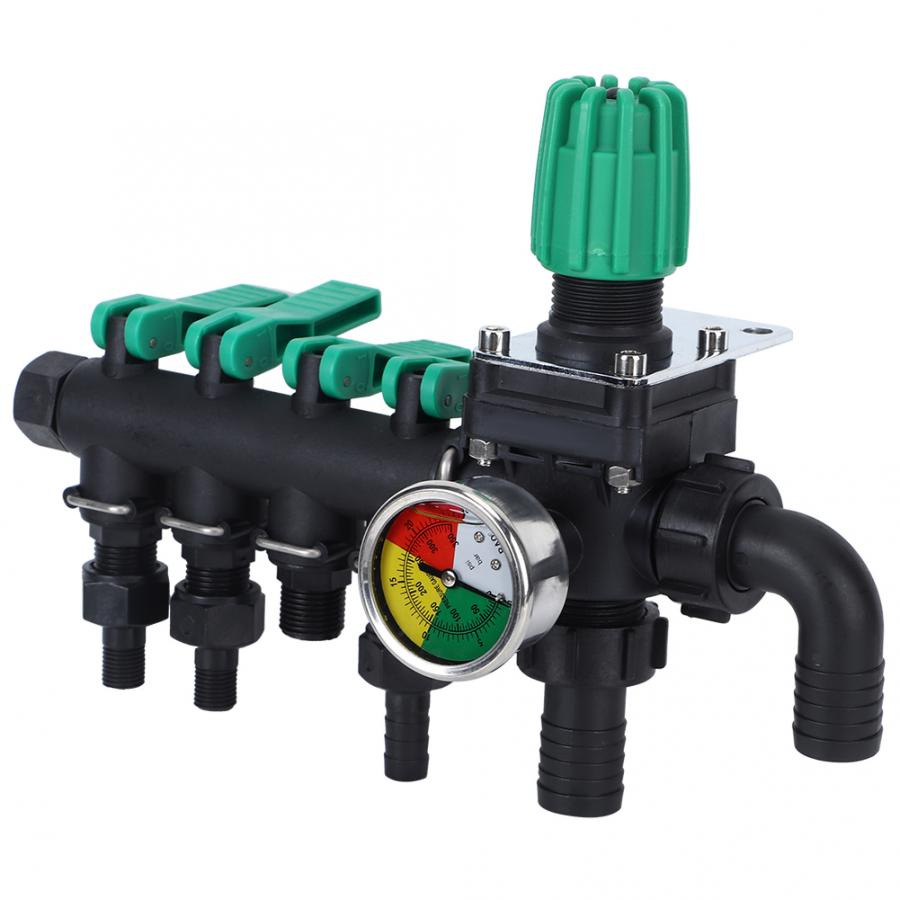 Máquina de pulverización agrícola máquina de pulverización de pesticidas interruptor de la válvula de control separador de agua de tres vías de derivación de alta presión regulado remanso