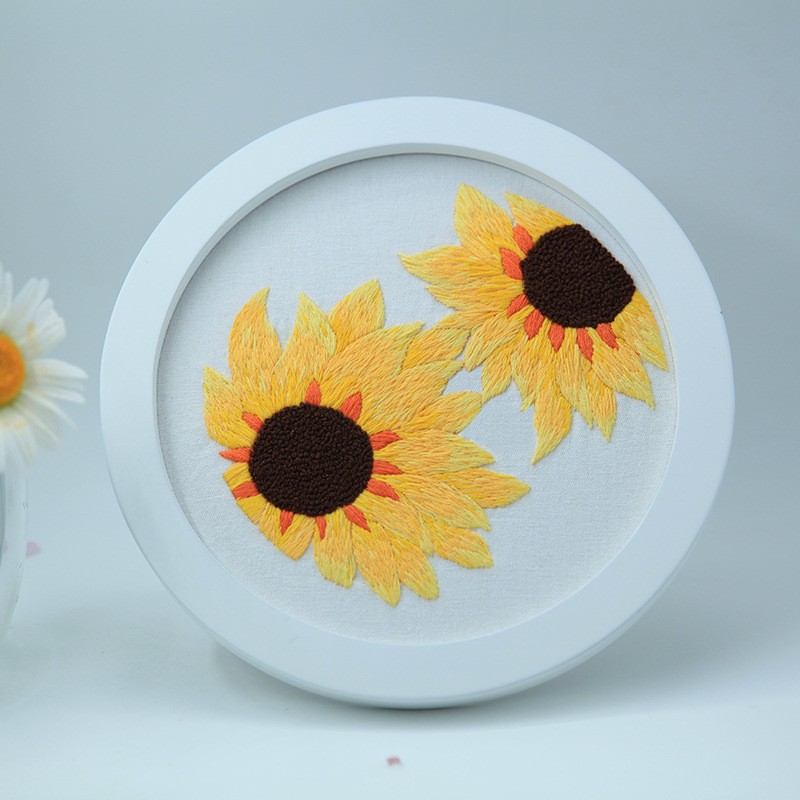 Bordado material de bricolaje paquete Lu bordado hecho a mano tela creativa decoración de estilo europeo flor tridimensional novicio costura colgante pintura