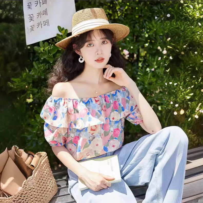 Retro shiffon short summer clothing
