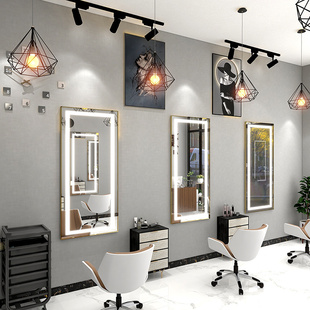 W1TR barber shop wallpaper marble white gray wallpaper self-adhesive hair salon nail shop background wall sticker