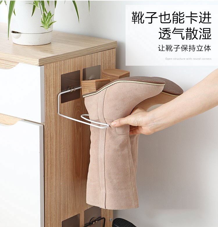 Puerta Zapatero estante de almacenamiento puerta antirrobo puerta pegajosa Zapatero simple montado en la pared puerta del hogar trasero botas largas