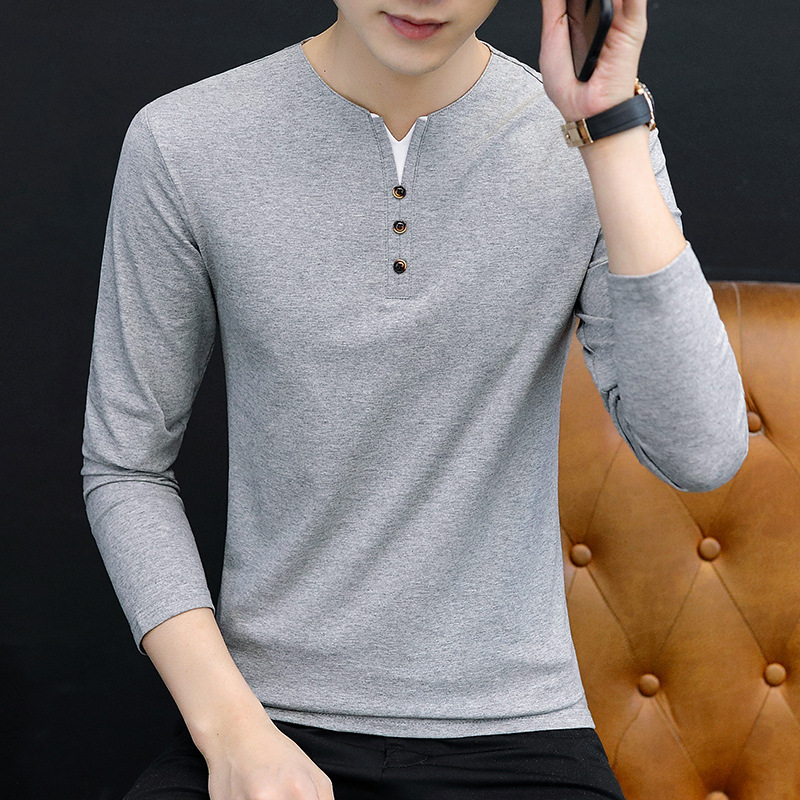 Camisetas POLO transfronterizas de primavera y otoño para hombre, camisetas básicas modernas para negocios, camisetas POLO versátiles de manga larga para jóvenes, ropa masculina de comercio exterior. image 14