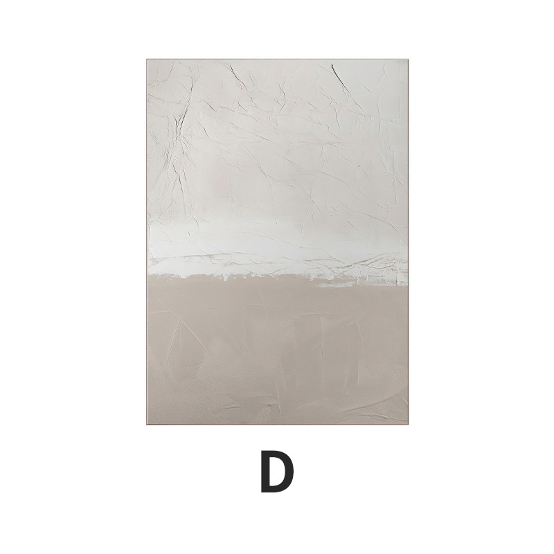 沈白日本式の寂しい赤貧乏風の装飾画の客間のソファーの背景の壁画の双連の抽象的な色の塊のベージュ色の掛け画