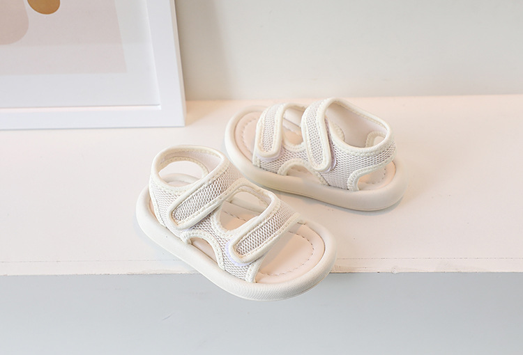 Chaussures d'été en tissu coréen pour enfants, sandales à Velcro respirantes à la mode pour bébés hommes et femmes, plage_voghion.com