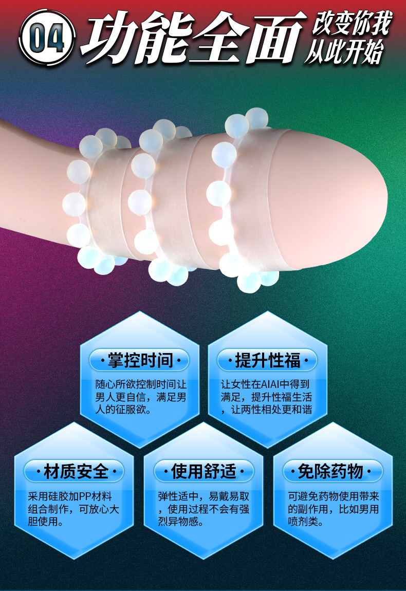 Joker Bead Ring with 12 Silicone Beads, Manual Bead Lock Ring, Inner Diameter 12 mm — detail image 14