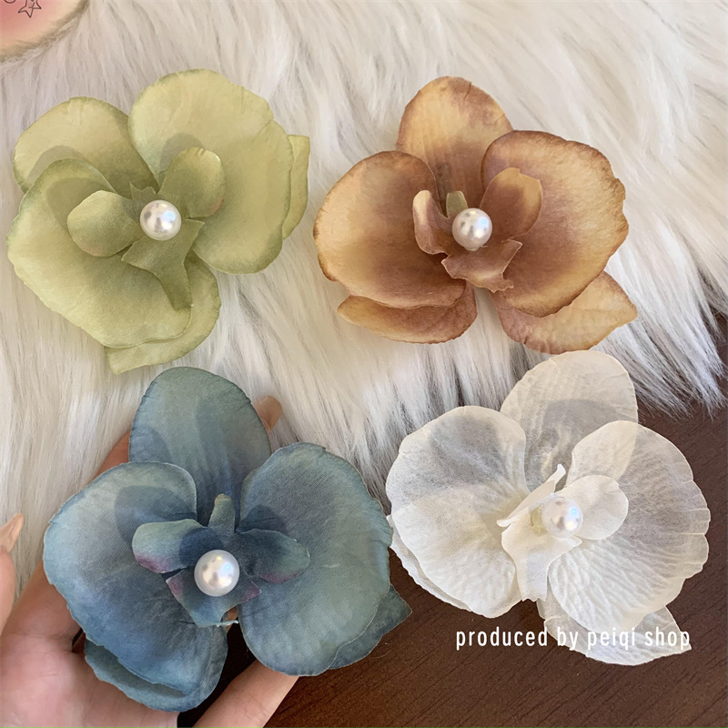 All Seasons Season Pastoral Women's Flower Cloth Hair Clip