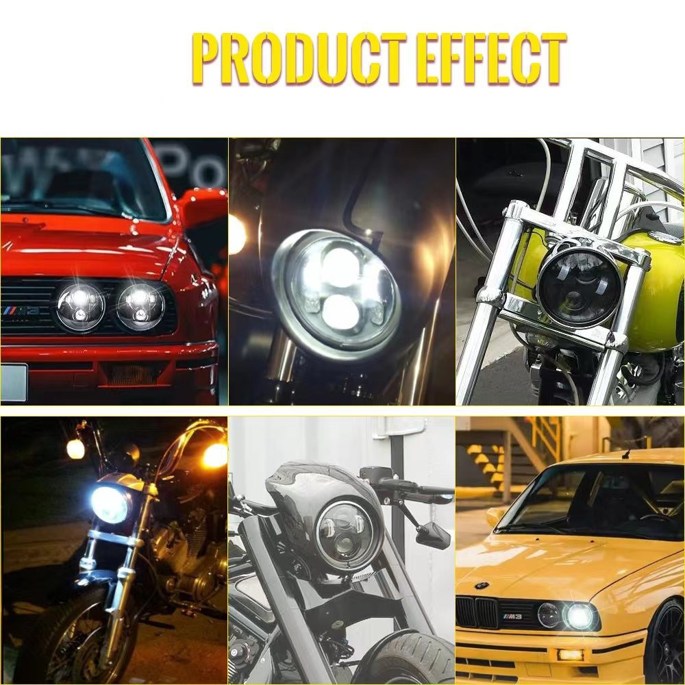 Cross-border 5.75inch Harley headlight suitable for Harley 883 Heritage motorcycle modified front headlight Harley LED headlight