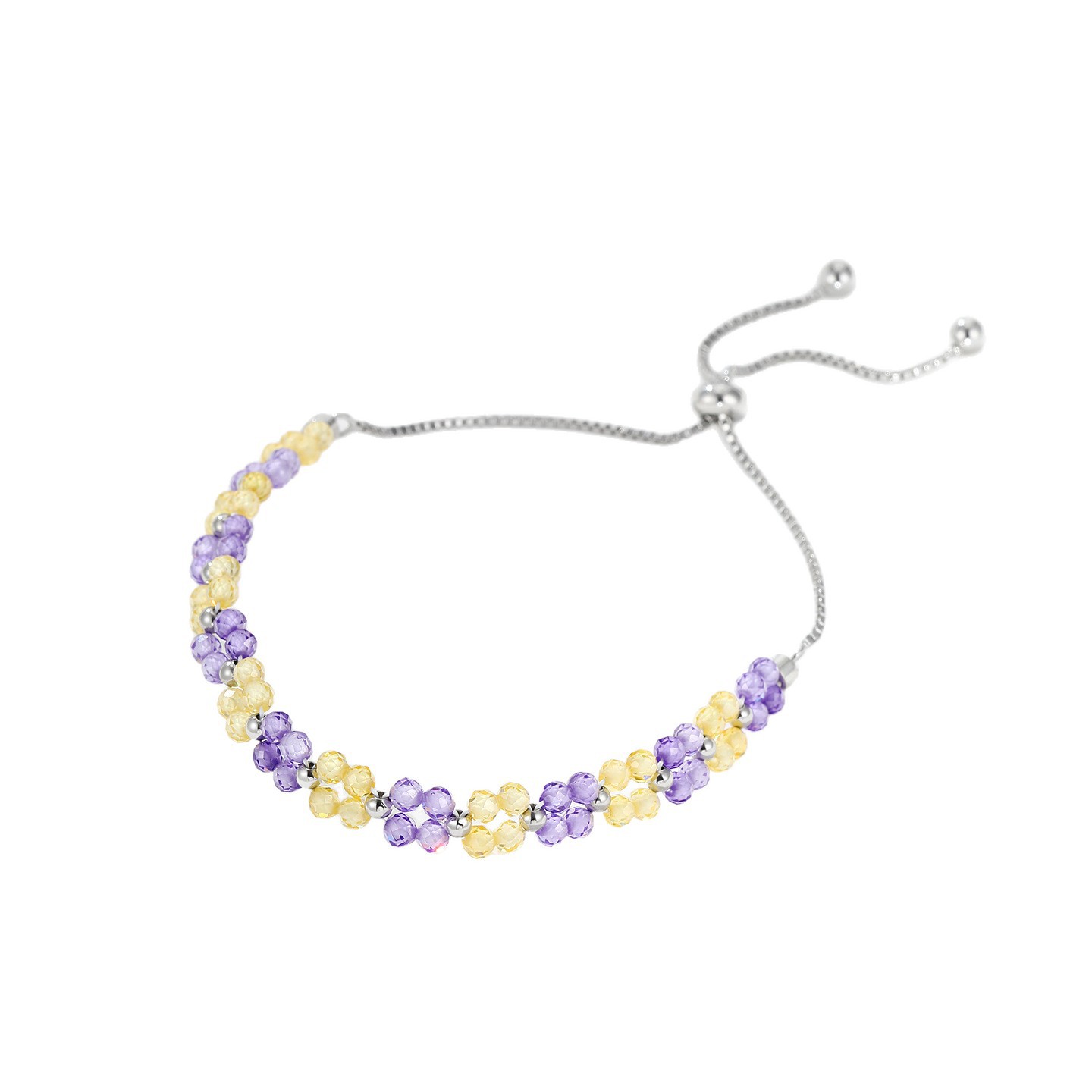 Pulsera de Cuentas de Doble Capa de Aleación de Cobre Ajustable para Regalos